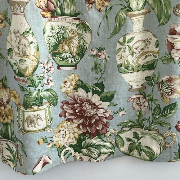 VIRGO Vintage Floral Safari Animal Print Sleeveless Linen Blend Dress Size 14P - Picture 3 of 13